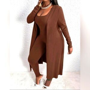 Ladies Jumpsuit with overcoat sz Large